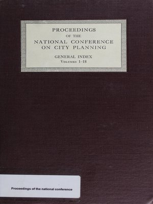 cover image of Proceedings of the National Conferences on City Planning